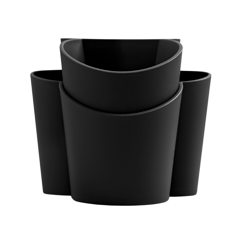 Blim+ Gocciolo Cutlery Drainer in black, front view