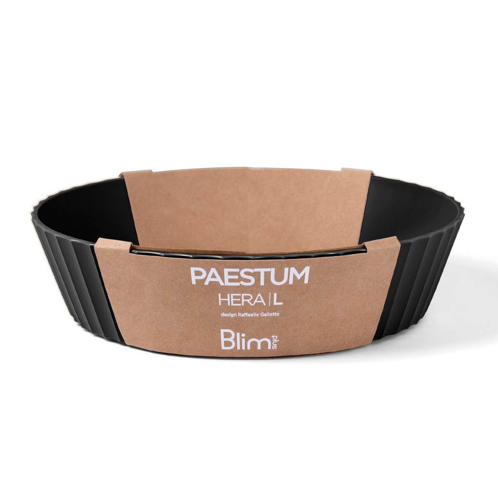 Blim+ Nettuno Bowl Large in black, with its paper packaging band
