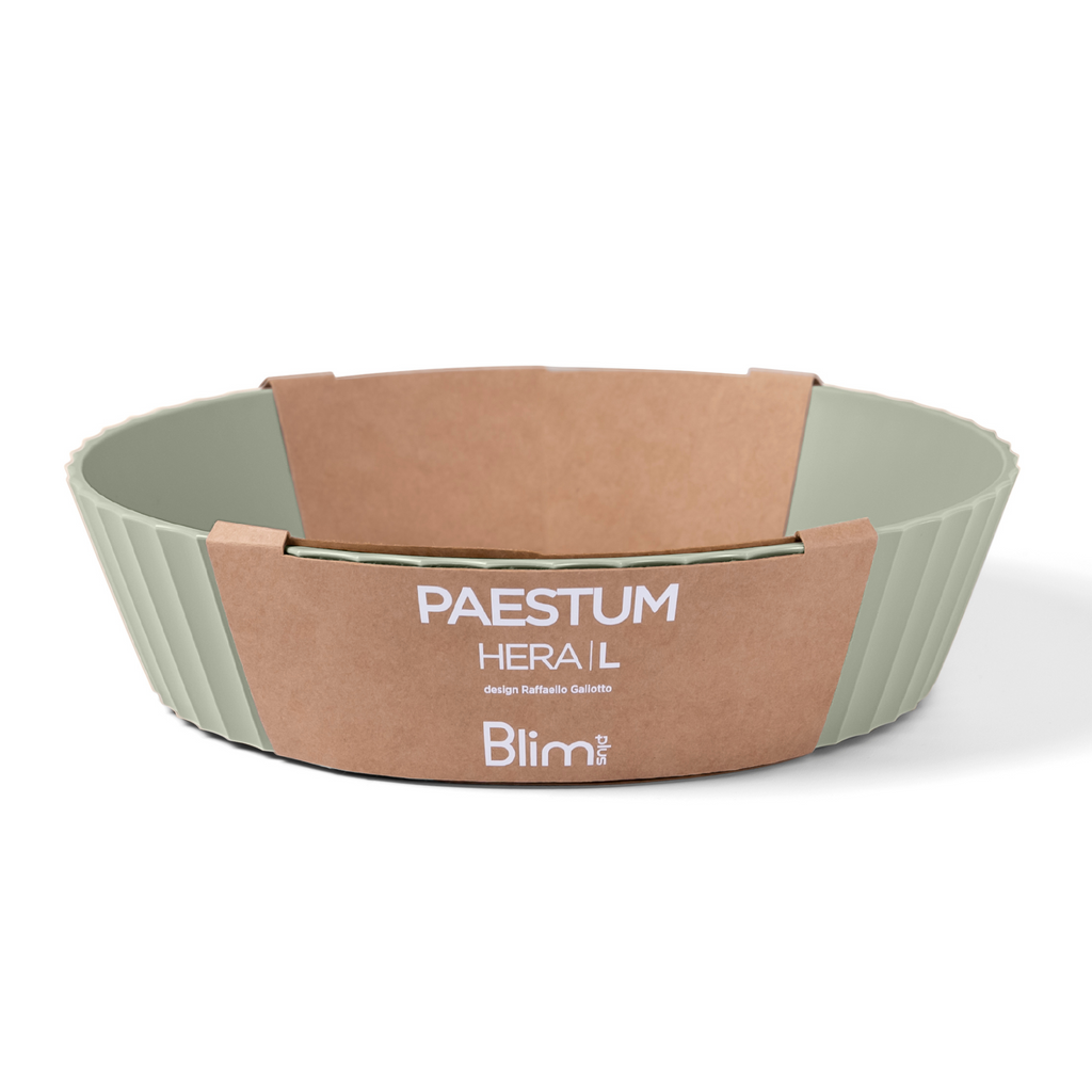 Blim+ Nettuno Bowl Large in green, with its paper packaging band