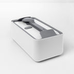 Blim+ Lunchbox Bauletto Medium in white, with the lid closed