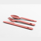 Blim+ Lunchbox Bauletto Small in pink, with matching cutlery