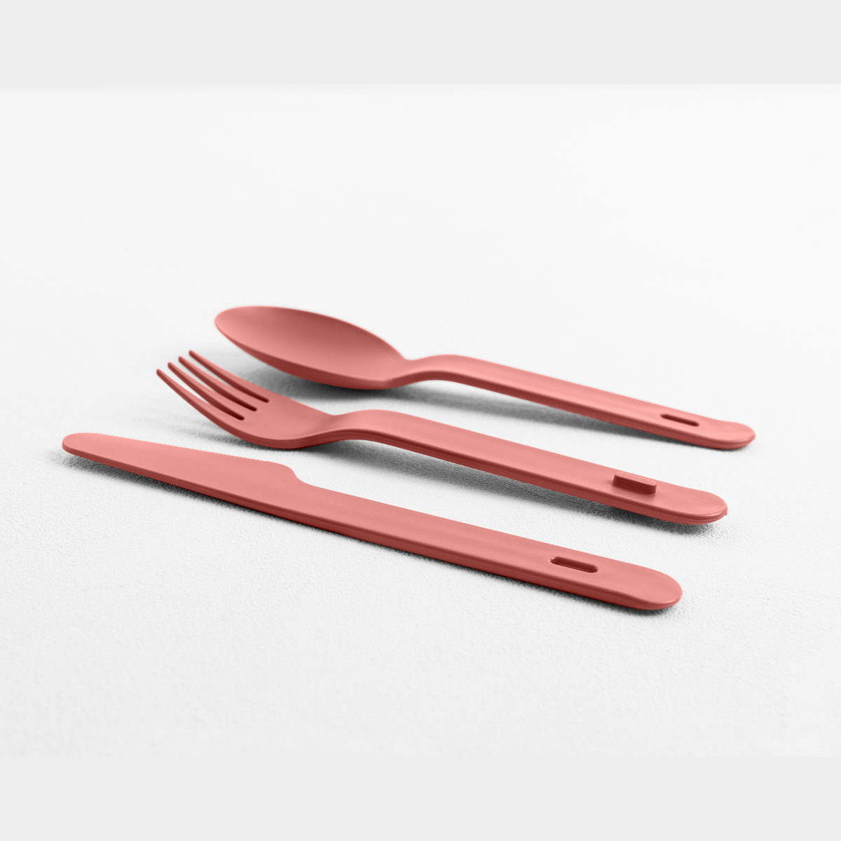 Blim+ Lunchbox Bauletto Small in pink, with matching cutlery
