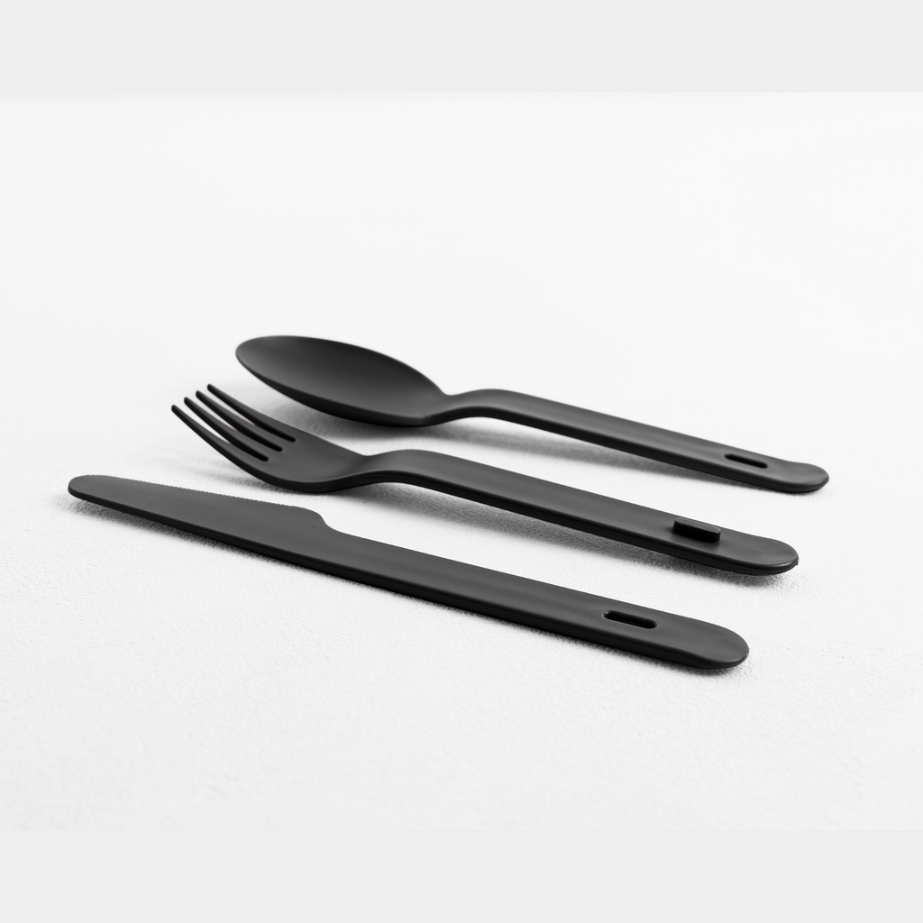 Blim+ Lunchbox Bauletto Medium with black cutlery set