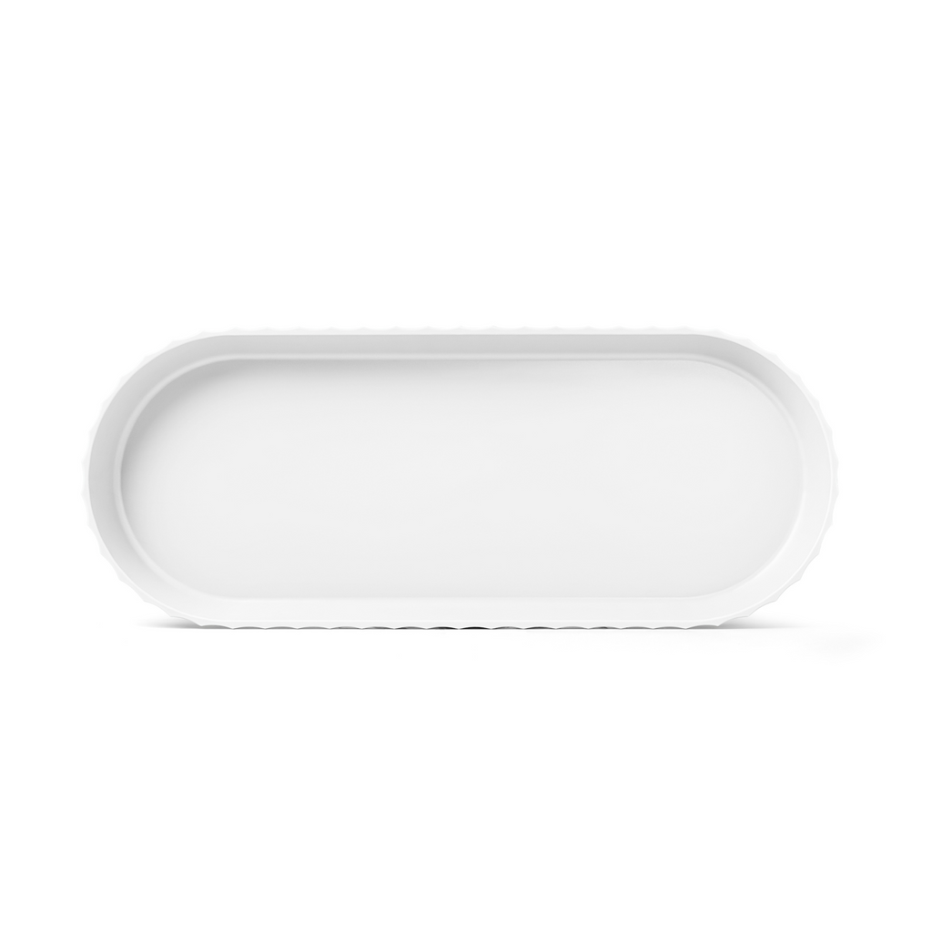 Blim+ Minerva Tray Medium in white, seen from above