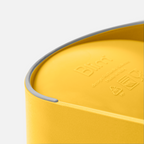 Blim+ Oblo' Juicer in yellow, close-up of the lid edge