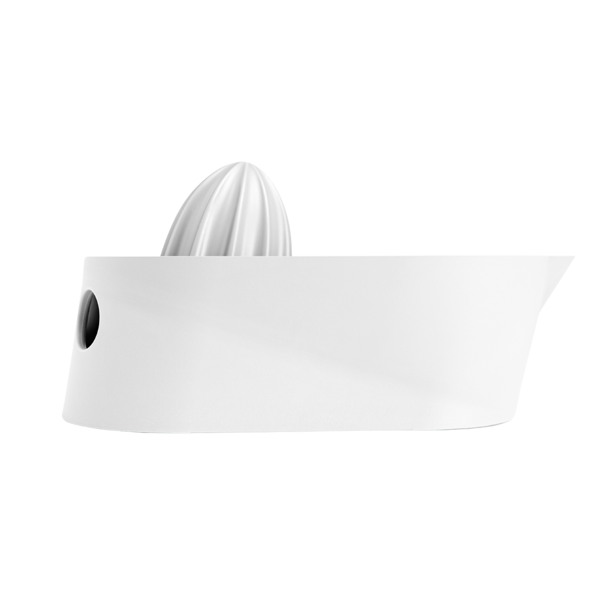 Blim+ Oblo' Juicer in white, side view