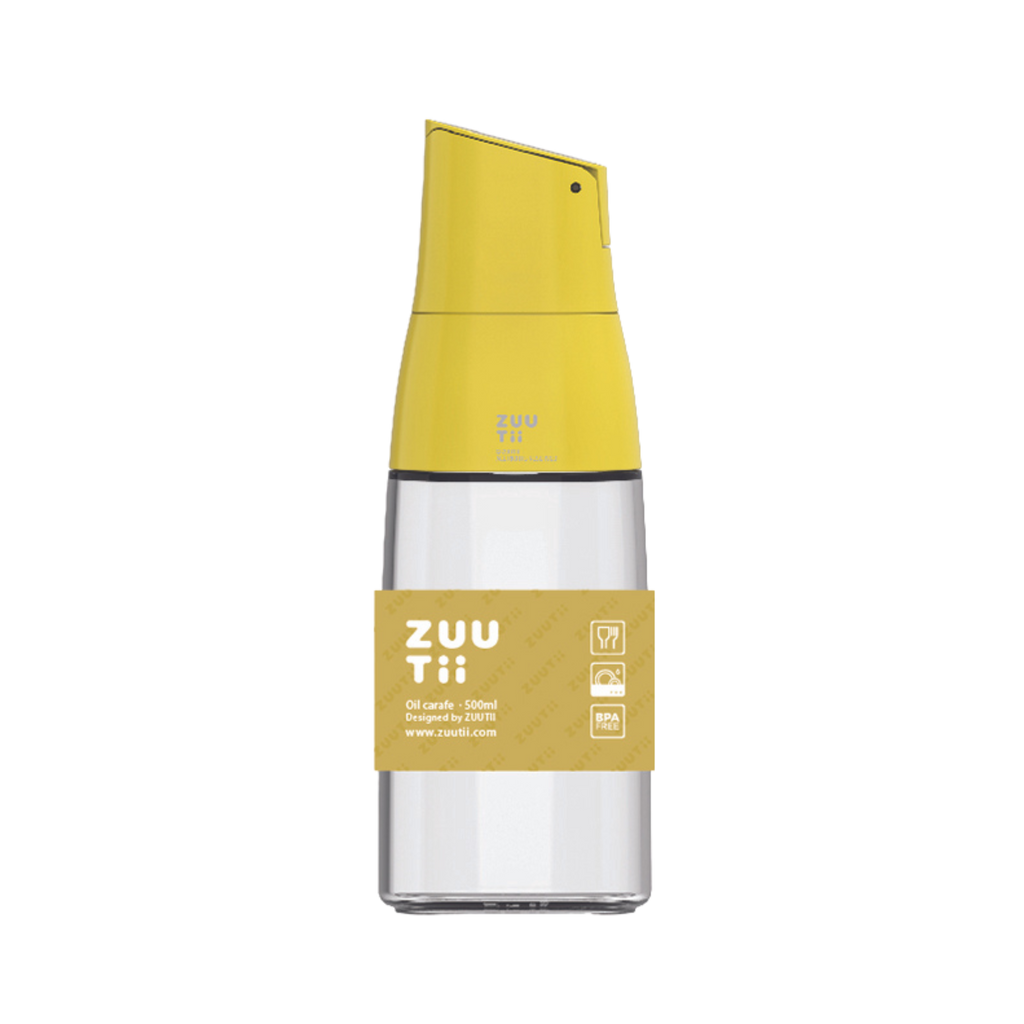 Zuutii Oil Dispenser in yellow, front view