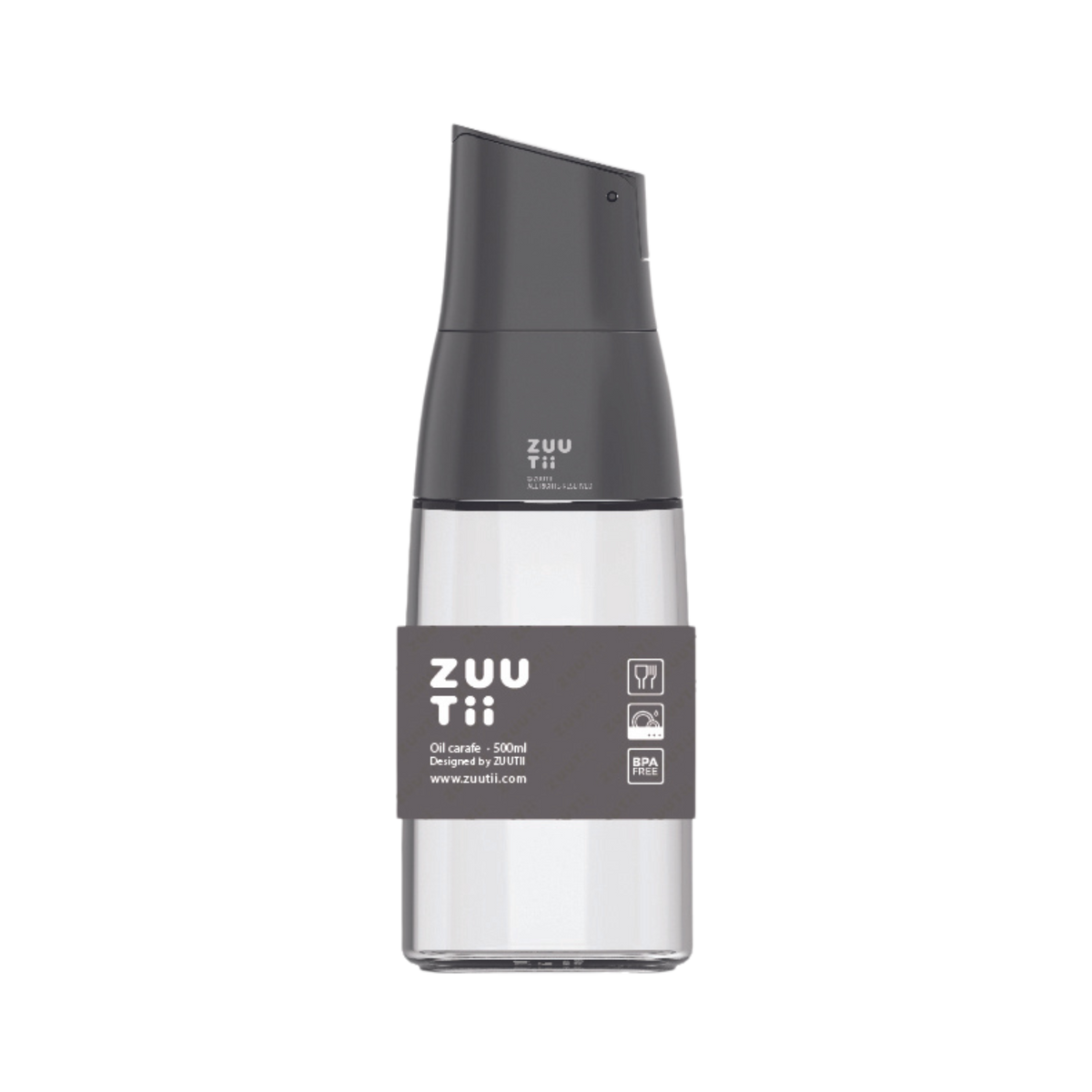 Zuutii Oil Dispenser in dark grey, front view