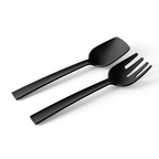 Blim+ Serving Tools Paestum in black, the serving spoon and fork
