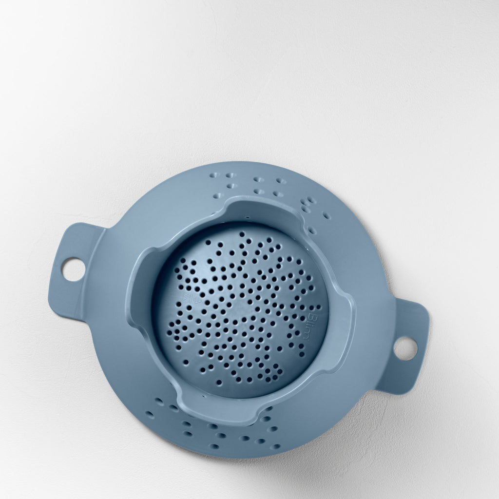 Blim+ Cosmo Colander Medium in blue, seen from above