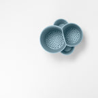 Blim+ Gocciolo Cutlery Drainer in blue, seen from above