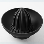 Blim+ UFO Juicer with QB Carafe in black, juicer top seen from above