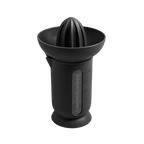 Blim+ UFO Juicer with QB Carafe in black, front view