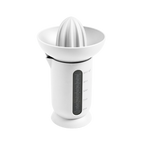 Blim+ UFO Juicer with QB Carafe in white, front view