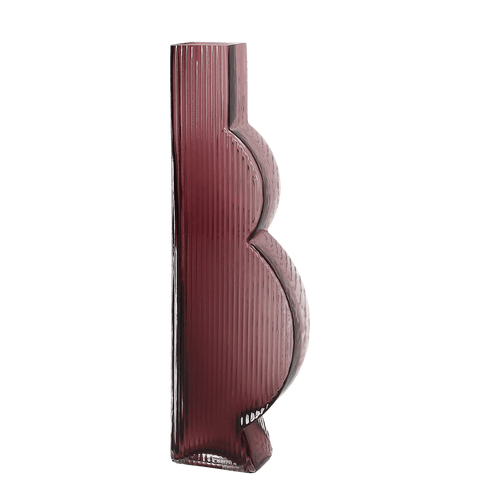 Andrea Fontebasso Tummy Vase Burgundy 35cm H - Room+