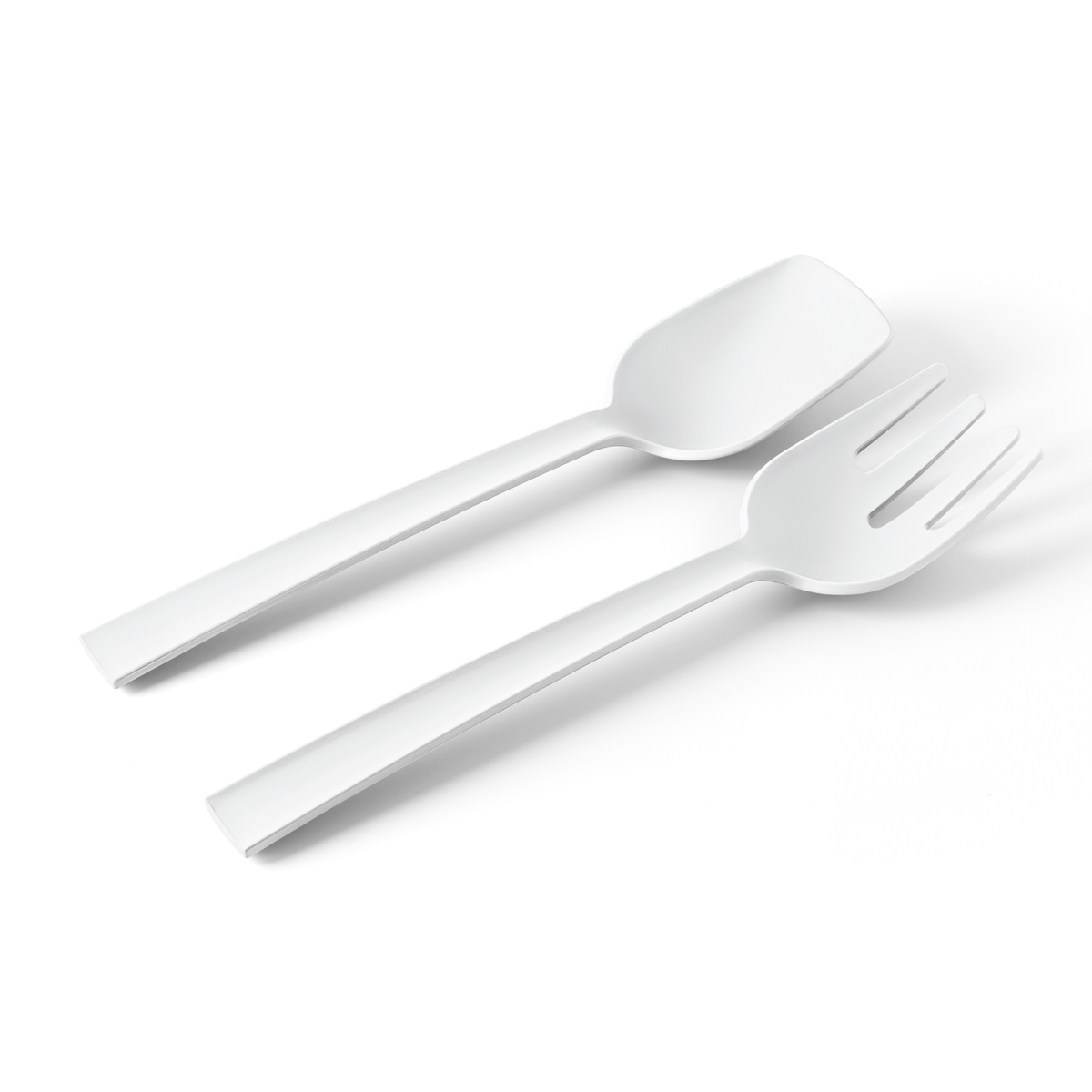 Blim+ Serving Tools Paestum in white, the serving spoon and fork