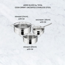 Load image into Gallery viewer, Jamie Oliver by Tefal Cook Smart Uncoated Stainless Steel 6-Piece Cookware Set - Room+
