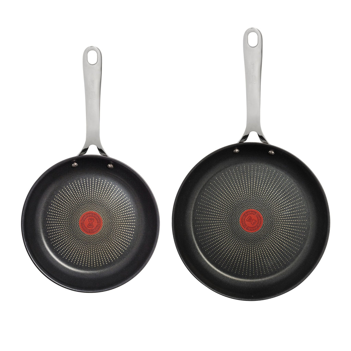 Jamie Oliver by Tefal Cook's Direct Stainless Steel 2-Piece Frypan Set