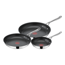 Load image into Gallery viewer, Jamie Oliver by Tefal Cook's Direct Stainless Steel 3-Piece Frypan Set - Room+
