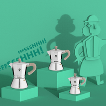 Load image into Gallery viewer, Pezzetti Belle Express Stove Top Coffee Maker - Silver - Room+
