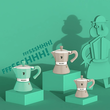 Load image into Gallery viewer, Pezzetti Belle Express Stove Top Coffee Maker - Stone - Room+
