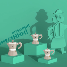 Load image into Gallery viewer, Pezzetti Belle Express Stove Top Coffee Maker - Stone - Room+
