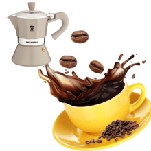 Load image into Gallery viewer, Pezzetti Belle Express Stove Top Coffee Maker - Stone - Room+
