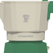 Load image into Gallery viewer, Pezzetti Future Express Stove Top Coffee Maker - Green - Room+
