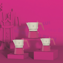 Load image into Gallery viewer, Pezzetti Future Express Stove Top Coffee Maker - Pink - Room+
