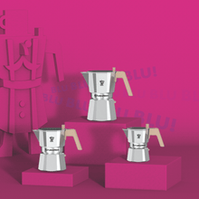 Load image into Gallery viewer, Pezzetti Future Express Stove Top Coffee Maker - Silver - Room+
