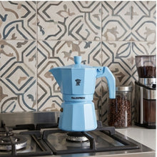 Load image into Gallery viewer, Pezzetti Ital Express Stove Top Coffee Maker - Pastel Blue - Room+
