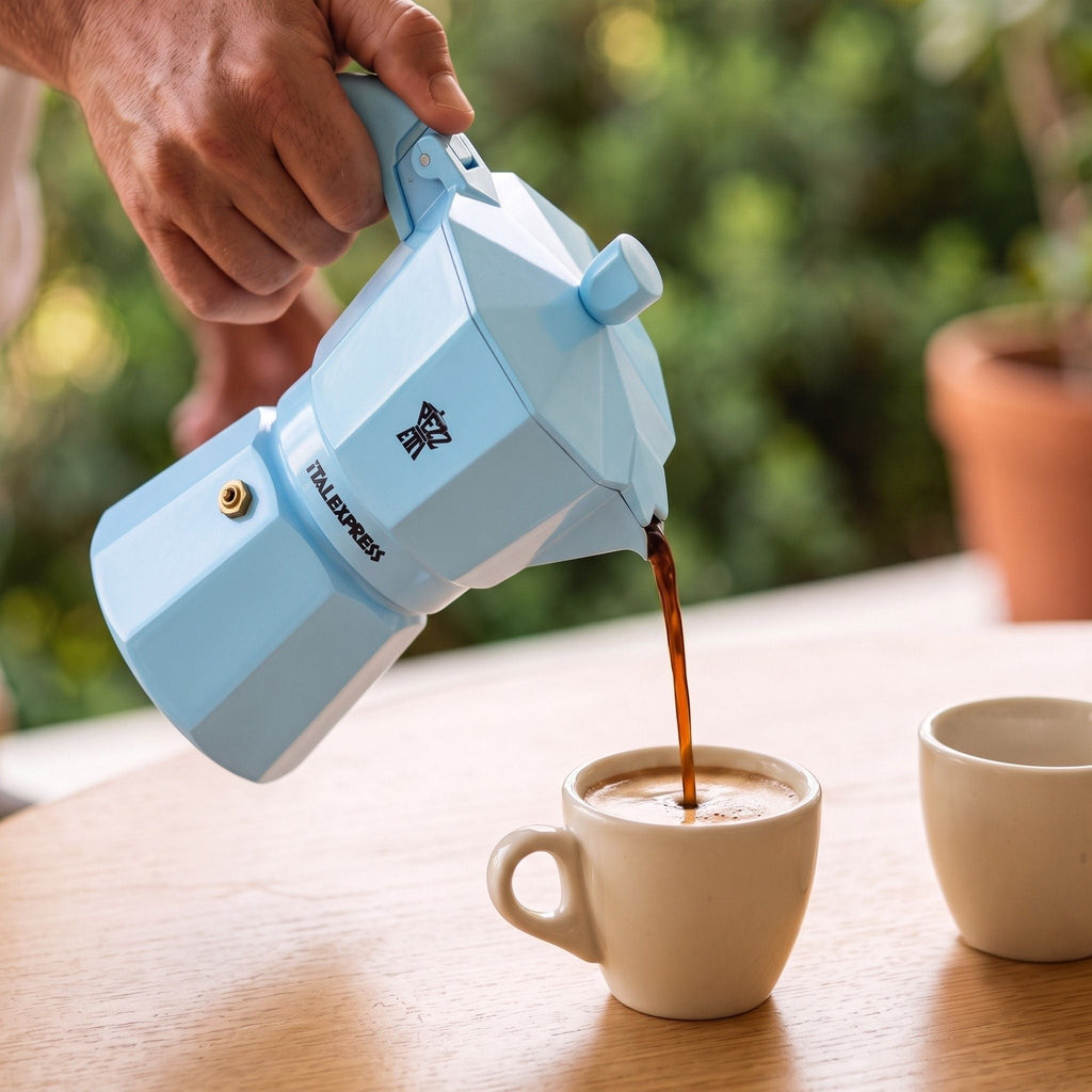 Pezzetti Ital Express Stove Top Coffee Maker - Pastel Blue