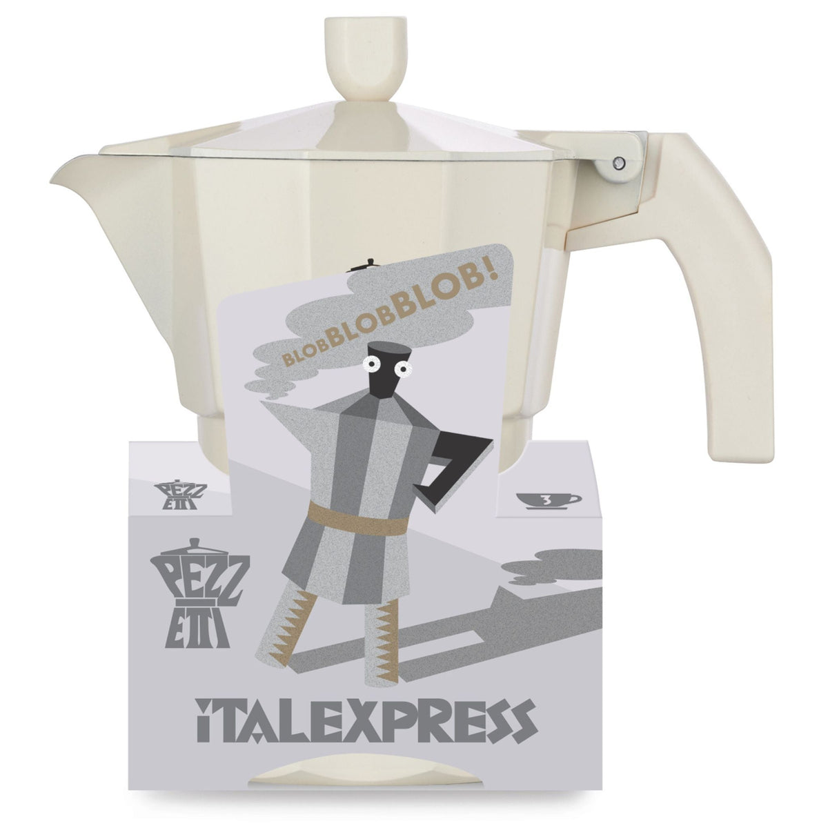 Pezzetti Ital Express Stove Top Coffee Maker - Pastel Cream