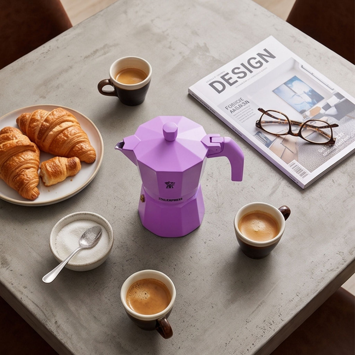 Pezzetti Ital Express Stove Top Coffee Maker - Pastel Magenta