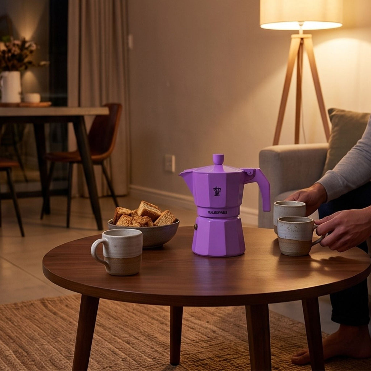 Pezzetti Ital Express Stove Top Coffee Maker - Pastel Magenta