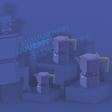 Load image into Gallery viewer, Pezzetti Penta Express Stove Top Coffee Maker - Blue - Room+
