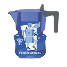 Load image into Gallery viewer, Pezzetti Penta Express Stove Top Coffee Maker - Blue - Room+
