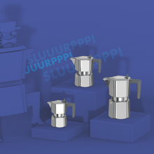 Load image into Gallery viewer, Pezzetti Penta Express Stove Top Coffee Maker - Silver - Room+
