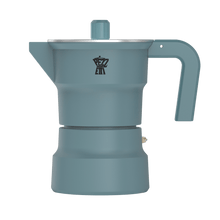 Load image into Gallery viewer, Pezzetti Solid Express Stove Top Coffee Maker - Blue - Room+

