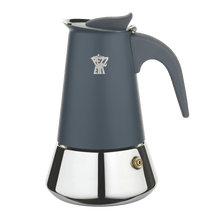 Load image into Gallery viewer, Pezzetti Steel Express Stove Top Coffee Maker - Grey - Room+

