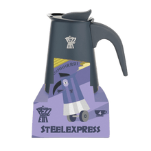 Load image into Gallery viewer, Pezzetti Steel Express Stove Top Coffee Maker - Grey - Room+
