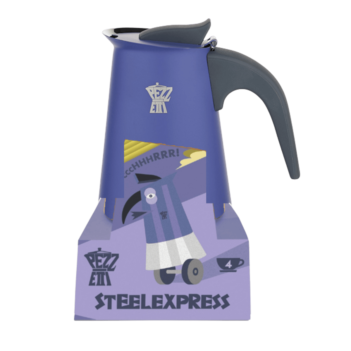 Pezzetti Steel Express Stove Top Coffee Maker - Inidigo
