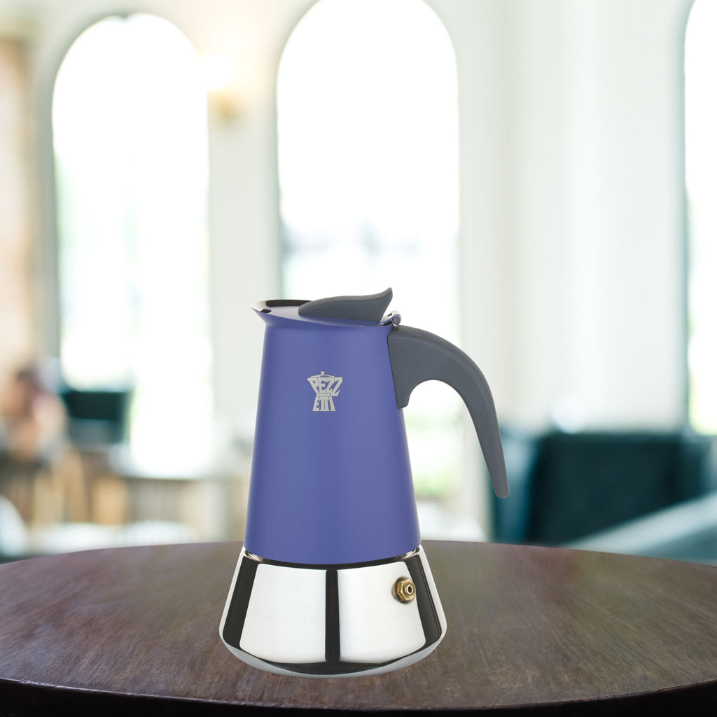 Pezzetti Steel Express Stove Top Coffee Maker - Inidigo