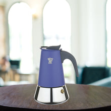 Load image into Gallery viewer, Pezzetti Steel Express Stove Top Coffee Maker - Inidigo - Room+
