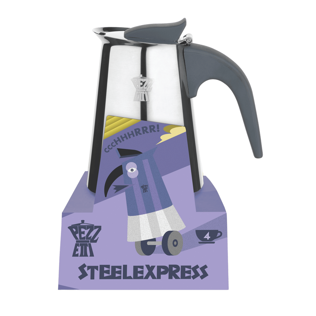 Pezzetti Steel Express Stove Top Coffee Maker - Silver