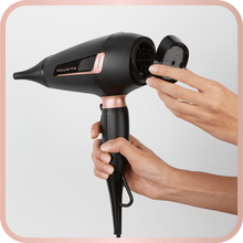 Load image into Gallery viewer, Rowenta Pro Power Hair Dryer 2200 W Ionic Black and Blush - Room+
