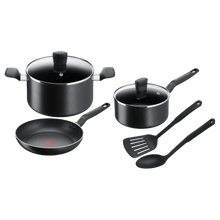 Load image into Gallery viewer, Tefal Black Aluminum Non-Stick 7 Piece Cookware Set - Room+
