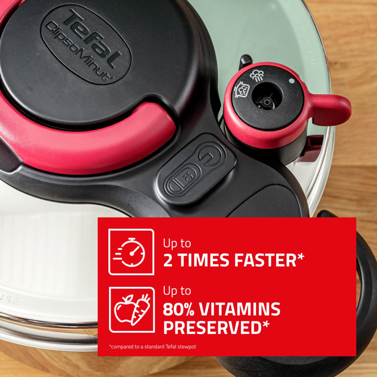 Tefal ClipsoMinut' Easy 9L Stainless Steel Pressure Cooker