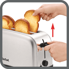 Load image into Gallery viewer, Tefal Equinox 4 Slice Toaster Stainless Steel - Room+
