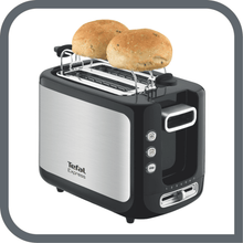 Load image into Gallery viewer, Tefal Express 2 Slice Toaster Black Stainless Steel - Room+
